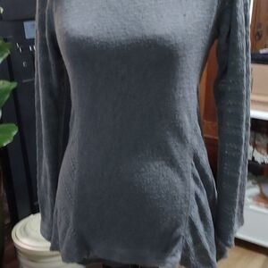 Gray Long Sleeve Top